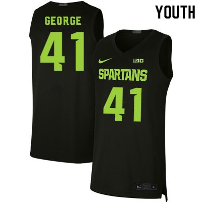 Youth Michigan State Spartans NCAA #41 Conner George Black Authentic Nike Stitched College Basketball Jersey ZZ32P06CF